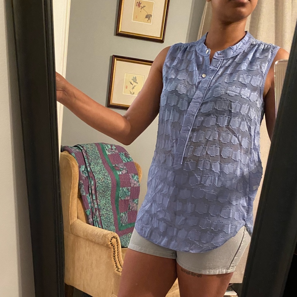 Jcrew Sheer Appliqué Tunic